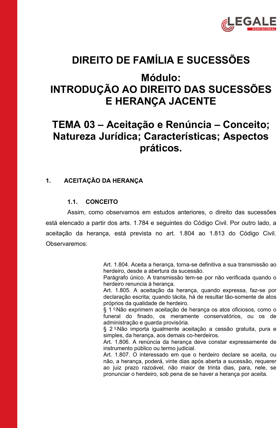 Renúncia de Herança