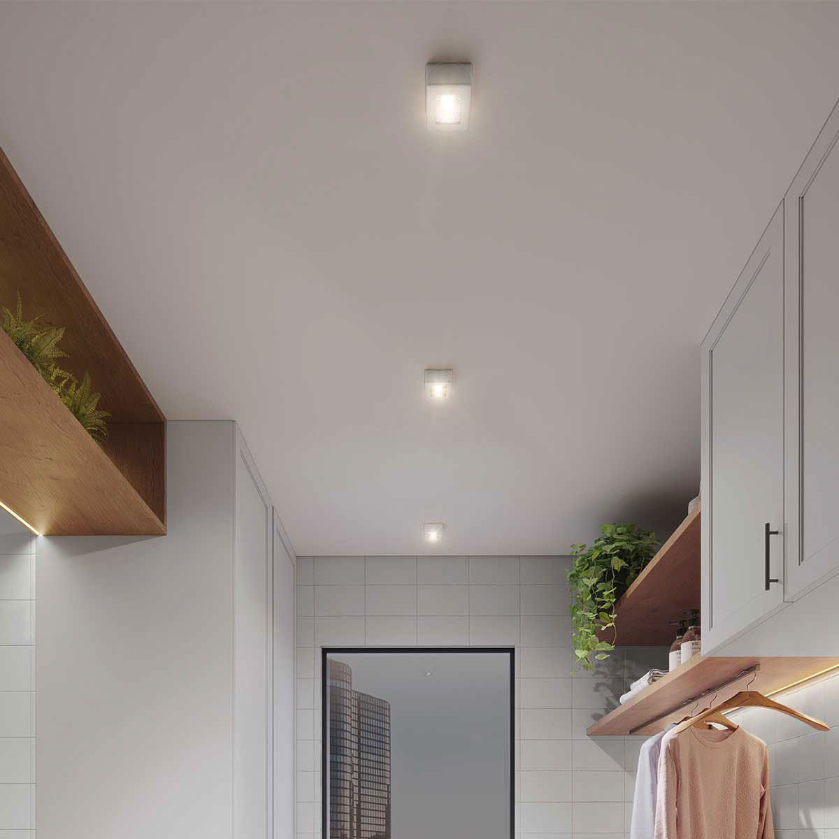 spot de sobrepor preto quarto