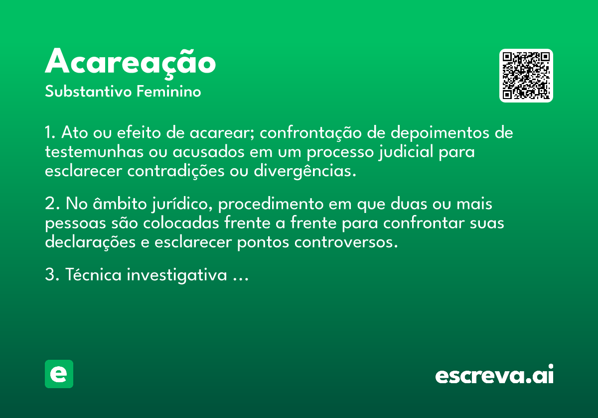 acareação judicial vs acareação logística