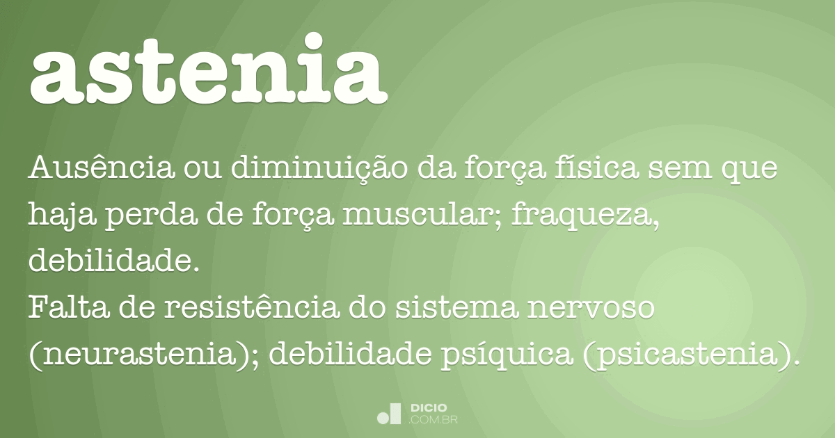 astenia o que é