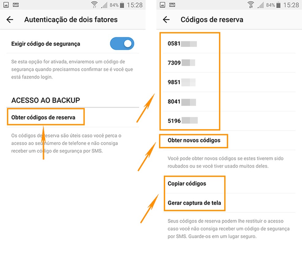 como ativar autenticação de dois fatores no instagram