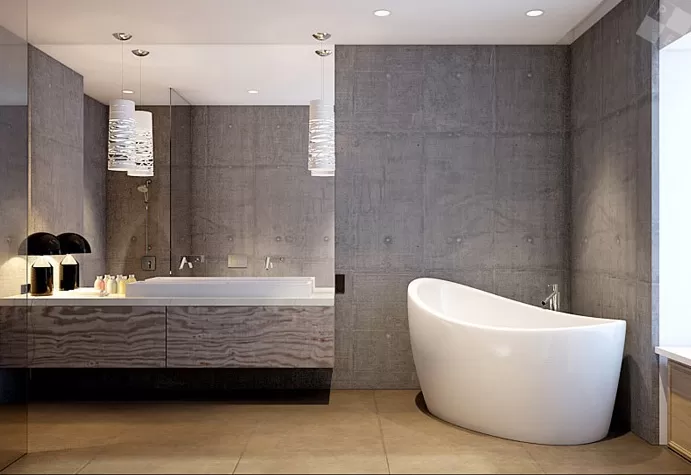 cimento queimado vs porcelanato para banheiro