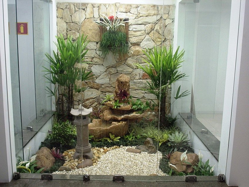 como fazer jardim de inverno em banheiro pequeno