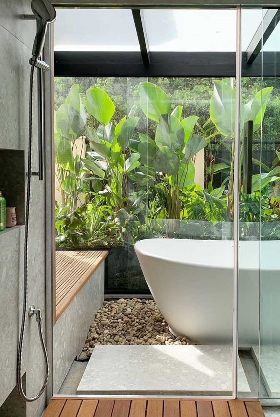 erros ao criar jardim de inverno no banheiro