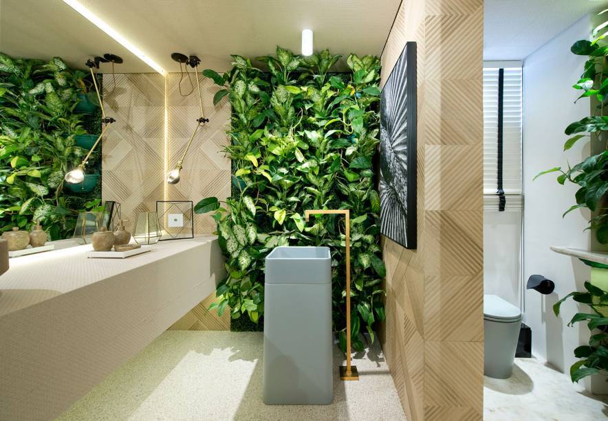 como fazer jardim de inverno em banheiro pequeno