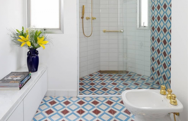 ladrilho hidráulico para box de banheiro