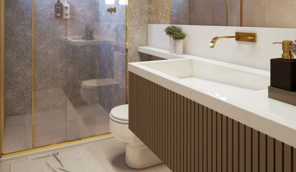 banheiro dourado vs banheiro cromado qual escolher