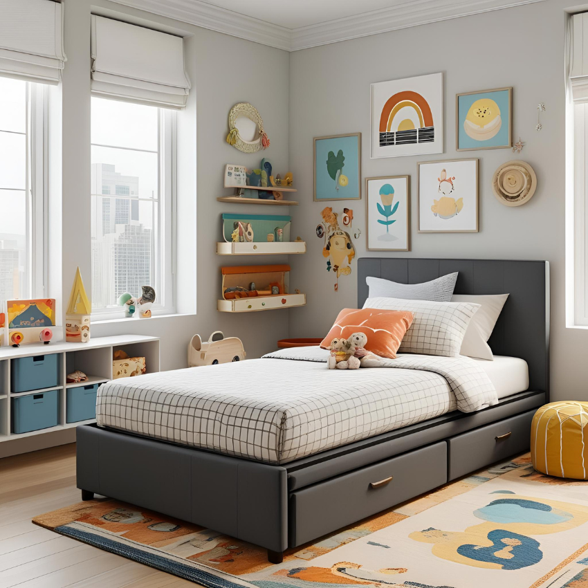 cama auxiliar decorada