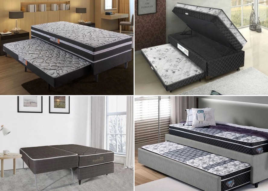 ideias de decoração cama auxiliar quarto pequeno