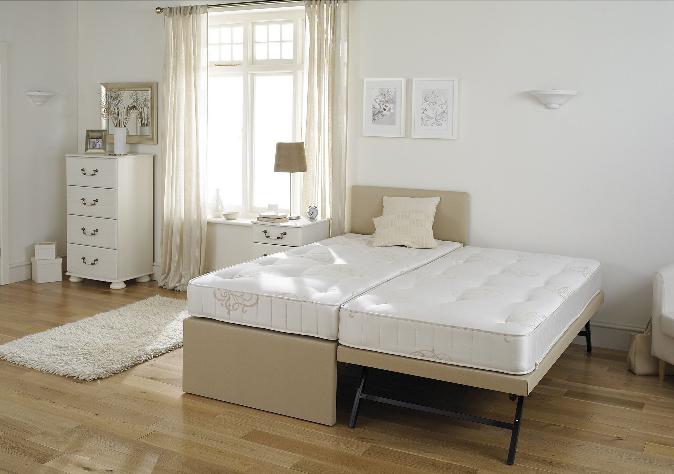 ideias de decoração cama auxiliar quarto pequeno