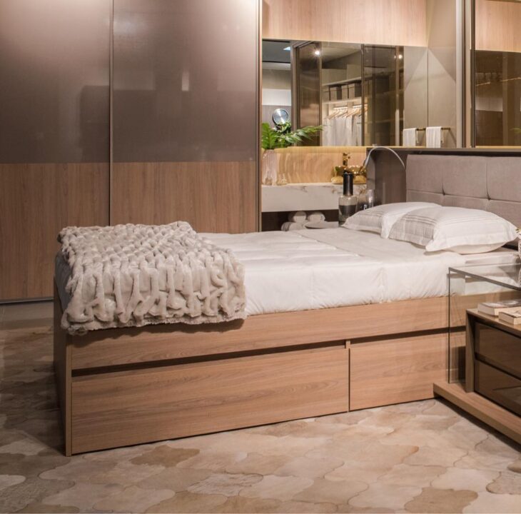 cama com gavetões embaixo