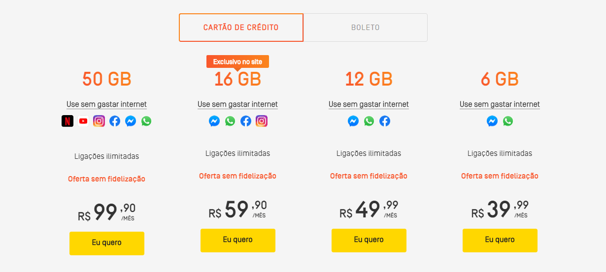 como escolher plano de celular Vivo