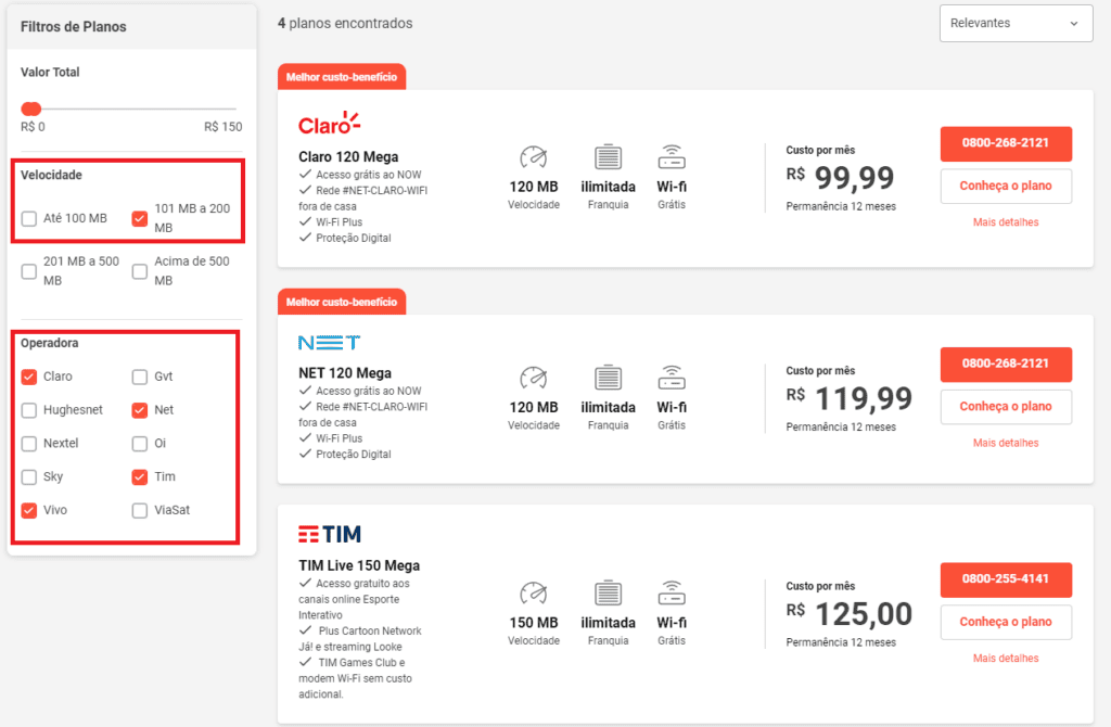 como escolher plano de celular Claro