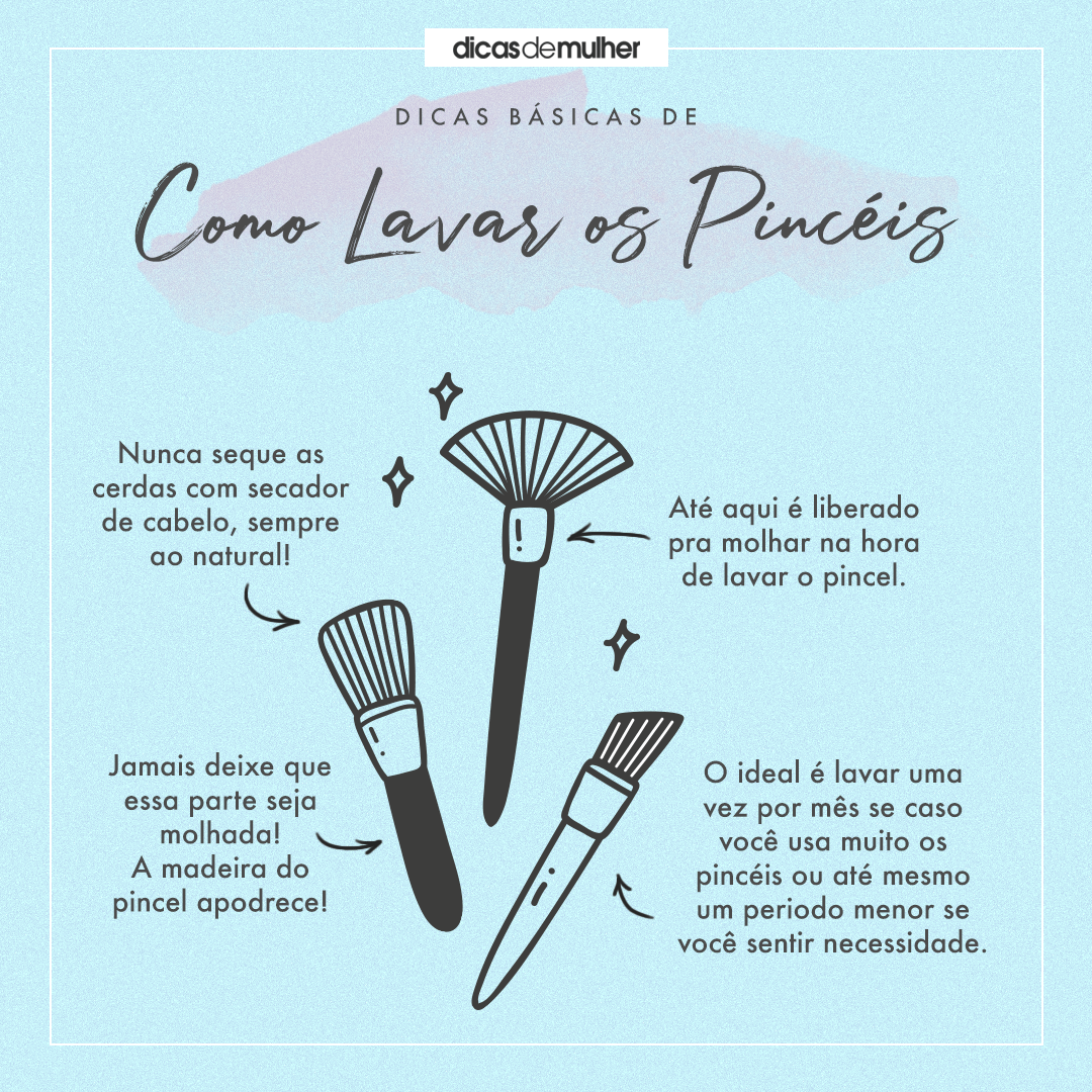 como limpar pincéis de maquiagem