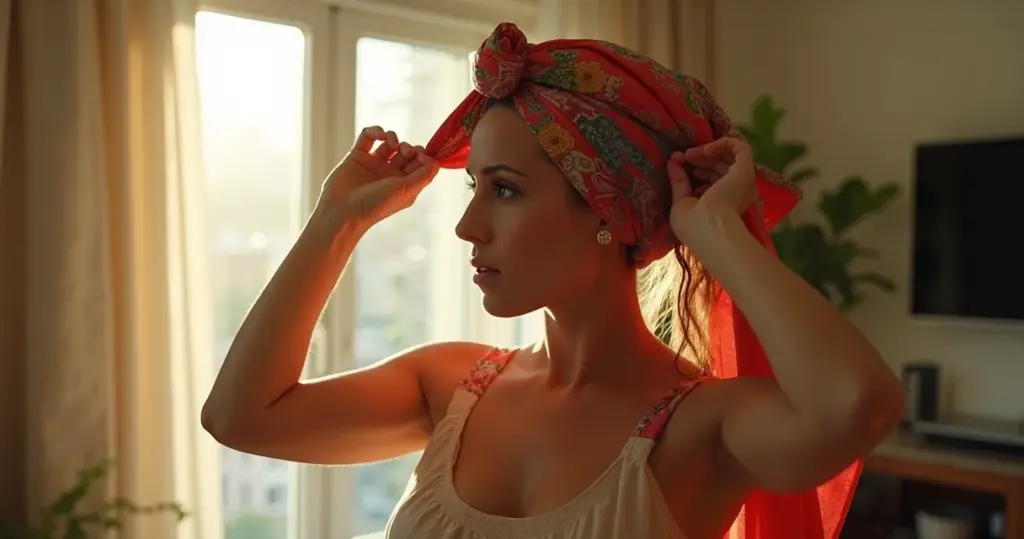 Como usar lenço na cabeça sem parecer fantasiada: o truque de 2026