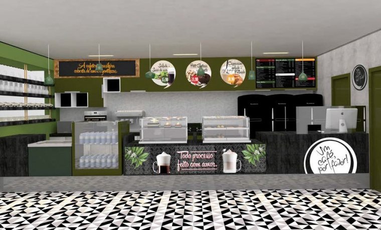 decoração de cafeteria