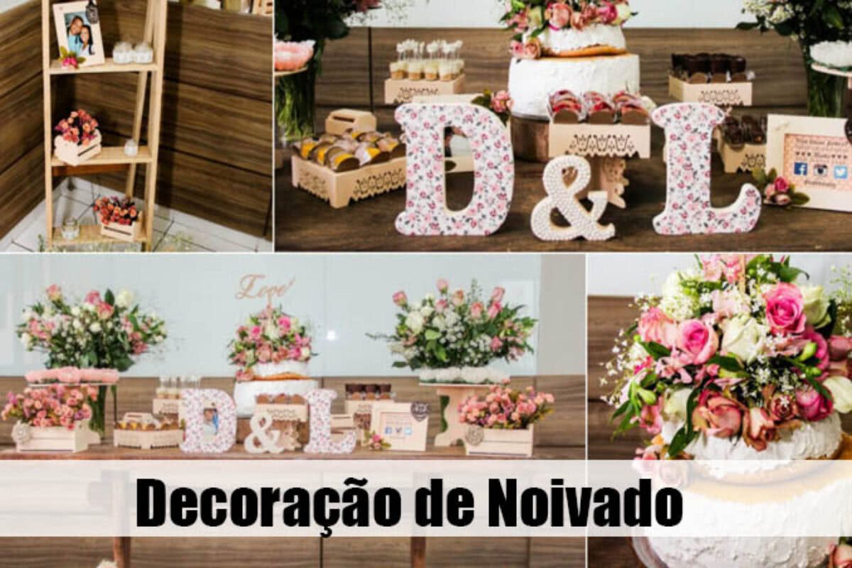 decoração de mesa de doces para noivado
