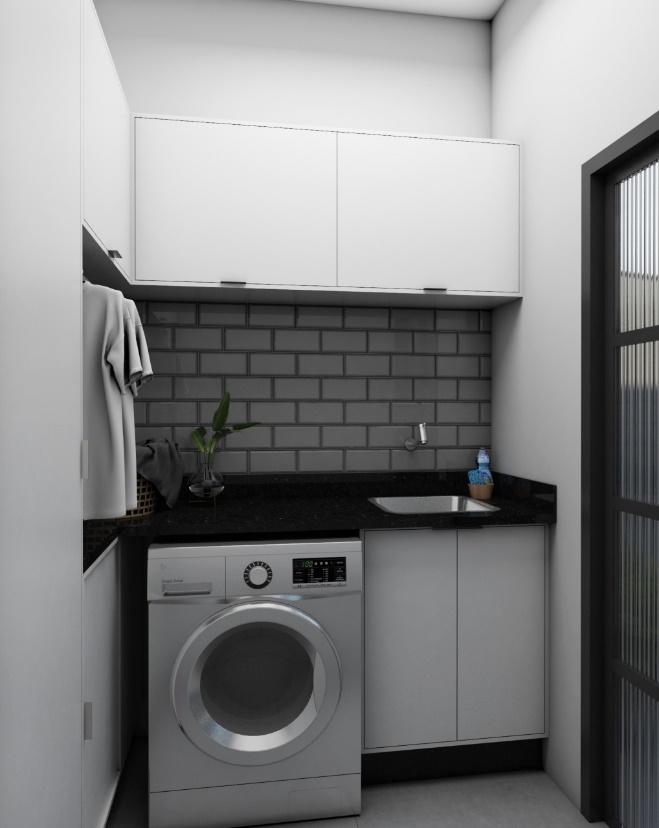 ideias de decoração lavanderia pequena simples