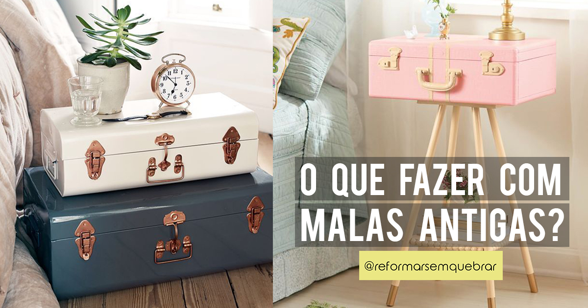 decoração de quarto com malas antigas