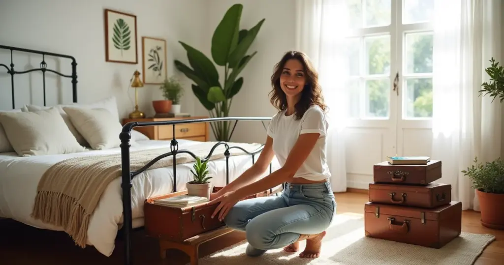 15 Ideias de Decoração de Quarto com Malas Antigas (Vai Mudar Tudo!)