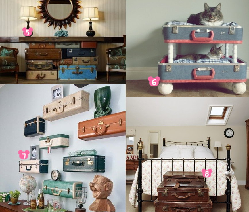 malas antigas vs malas modernas para decoração