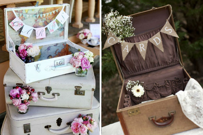 ideias de decoração com malas antigas para quarto