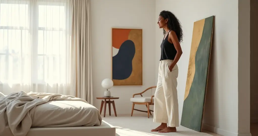 12 Ideias de Decoração de Quarto com Quadros Abstratos que Mudam Tudo