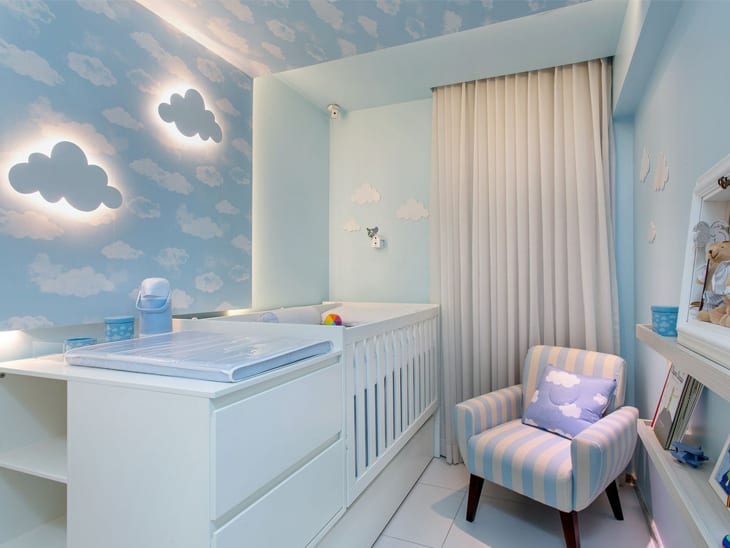 decoração de quarto de bebê nuvem