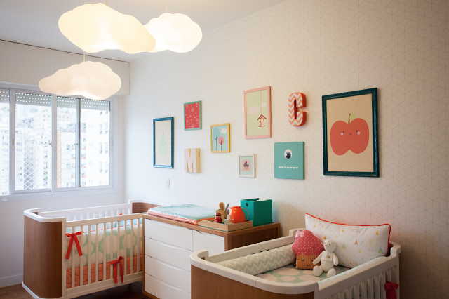 ideias de decoração quarto de bebê nuvem simples