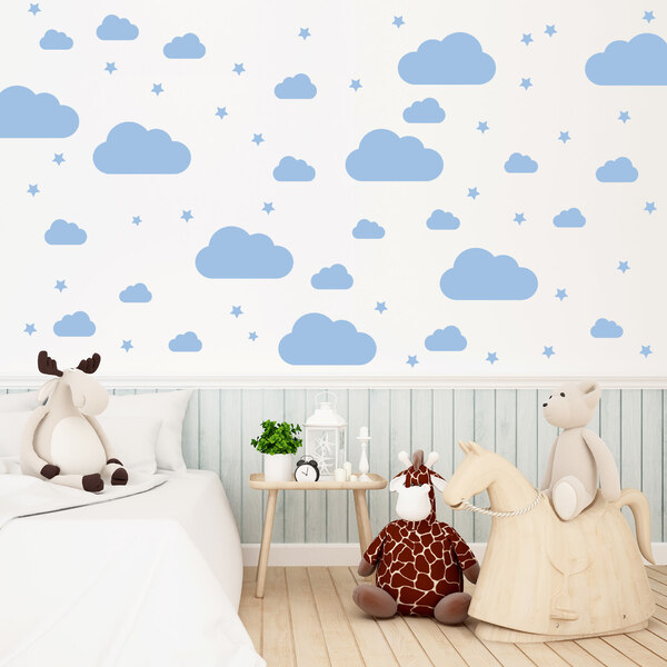 decoração de quarto de bebê nuvem