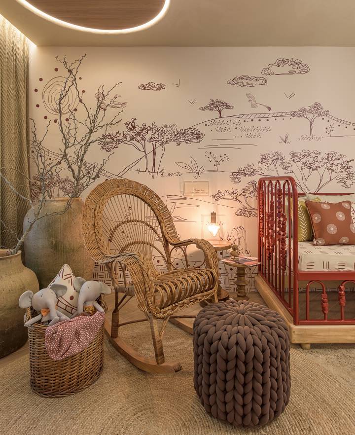 como fazer decoração quarto bebê simples com feltro