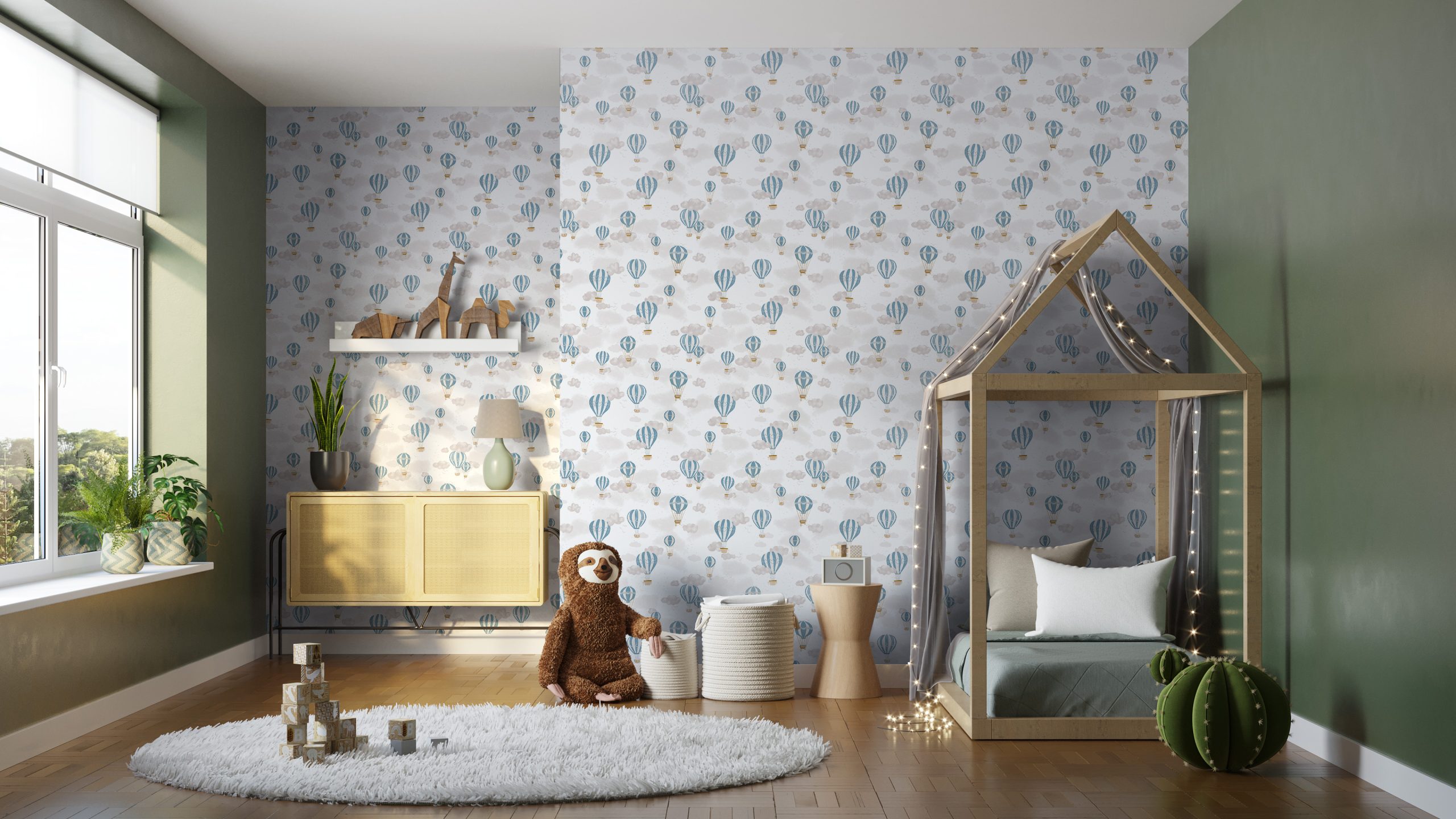 papel de parede infantil fácil de aplicar