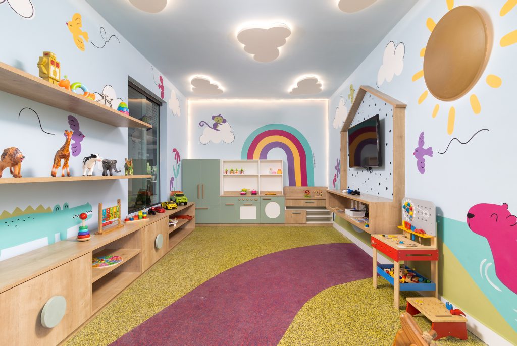 papel de parede infantil com flores