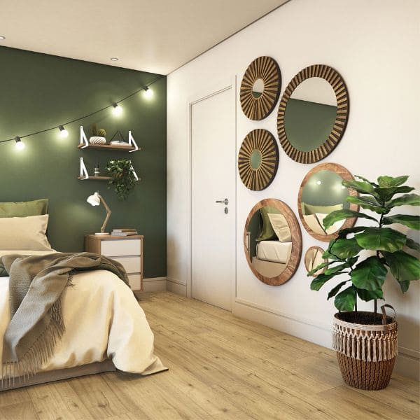 decoração de quarto sustentável