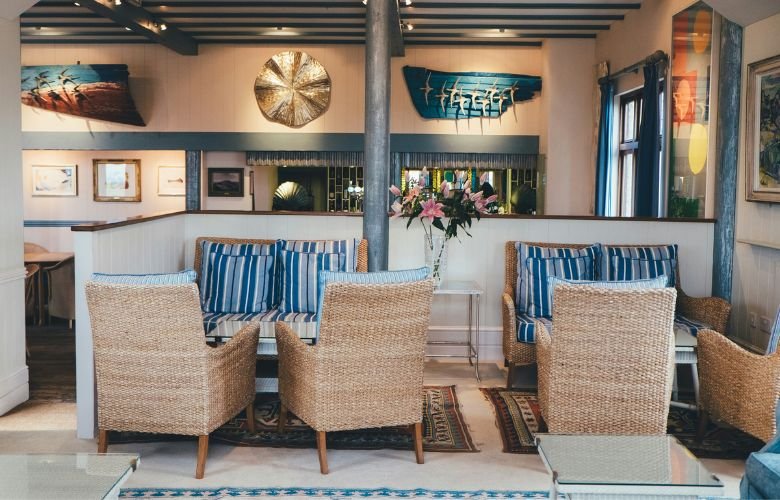 ideias de decoração navy para sala