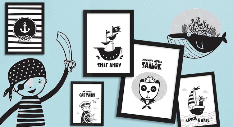 como usar listras na decoração navy