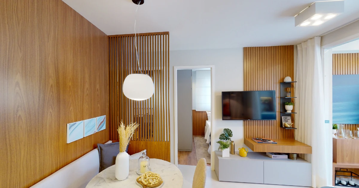 ideias de divisória de ambiente para quarto pequeno