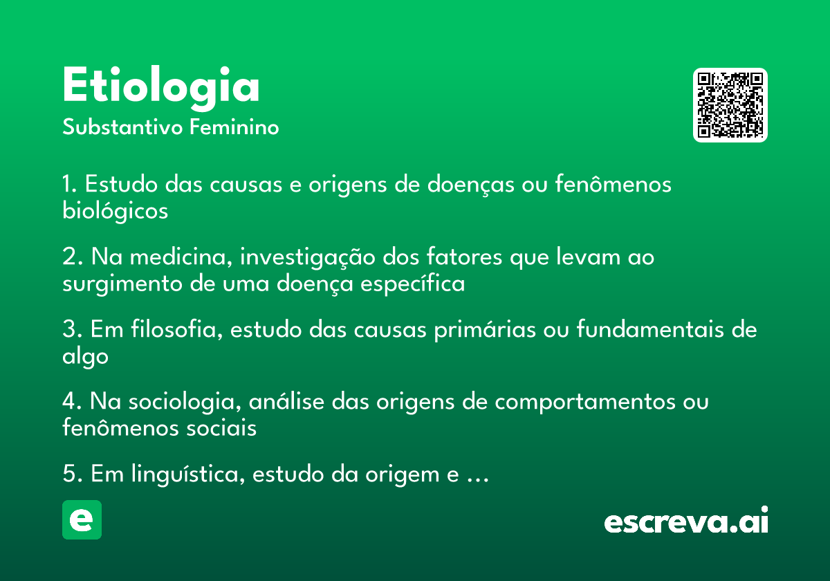 etiologia significado