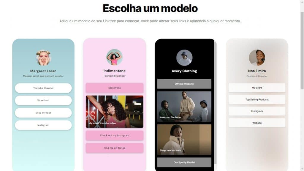 melhores ideias de linktree para instagram
