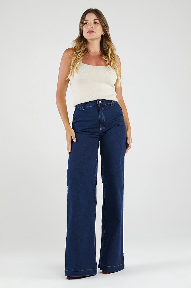 onde comprar calça pantalona jeans barata online