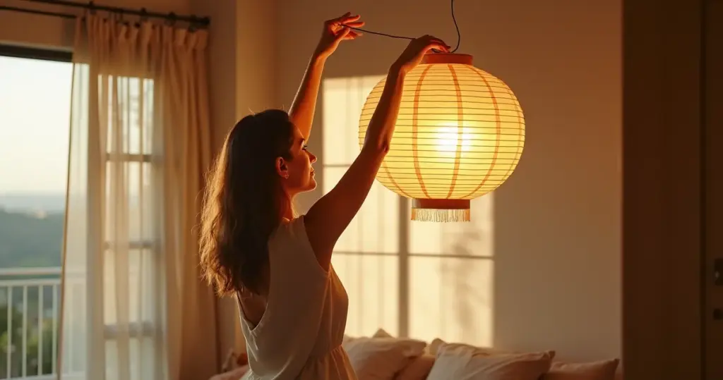 Luminária de papel japonesa quarto: a luz que seu cérebro pede para relaxar