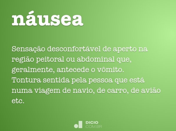 o que causa náusea