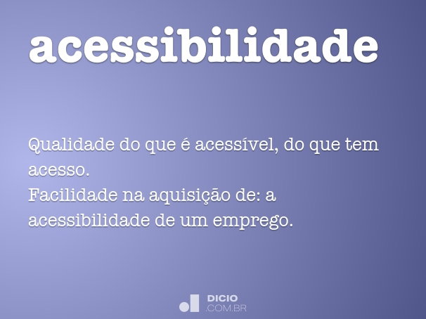 o que significa acessibilidade