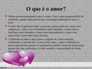 o que é amor