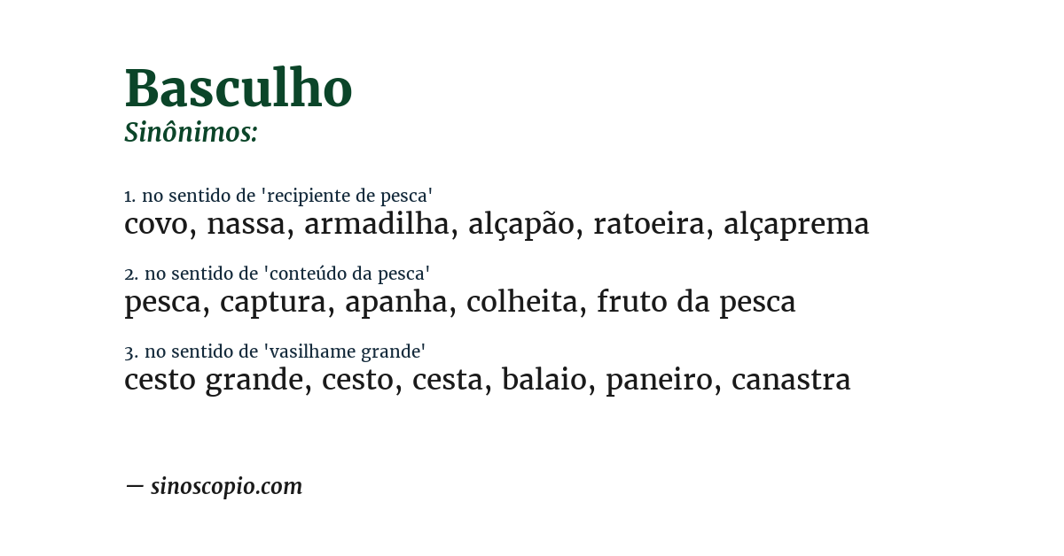 erros comuns ao usar a palavra basculho