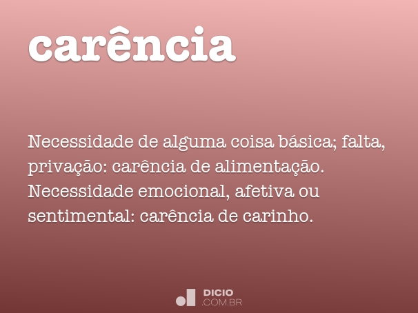 o que é carência