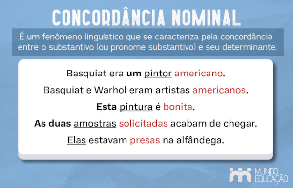 o que é concordância nominal