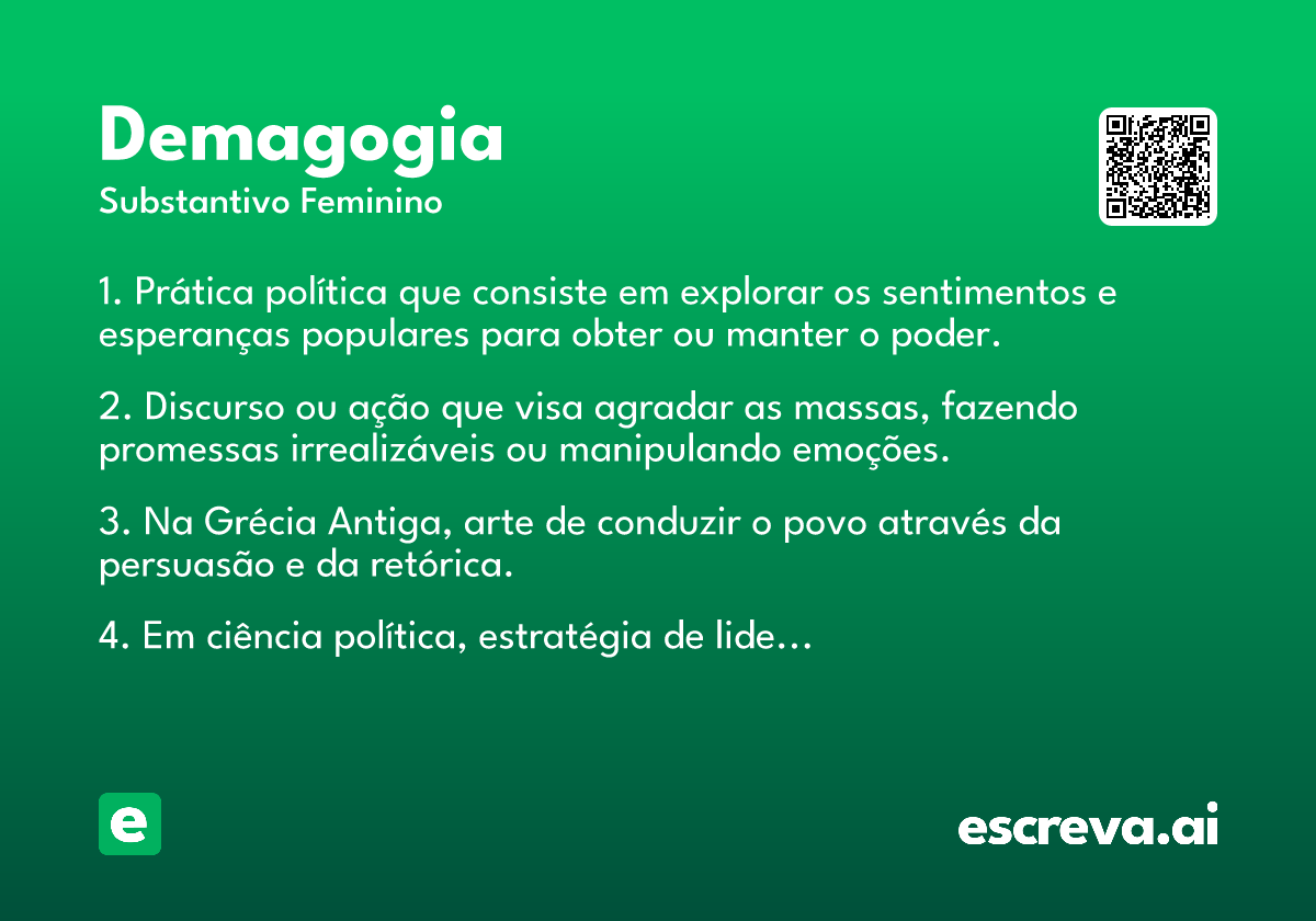 exemplos de demagogia na história