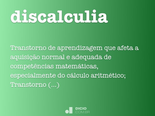discalculia o que é
