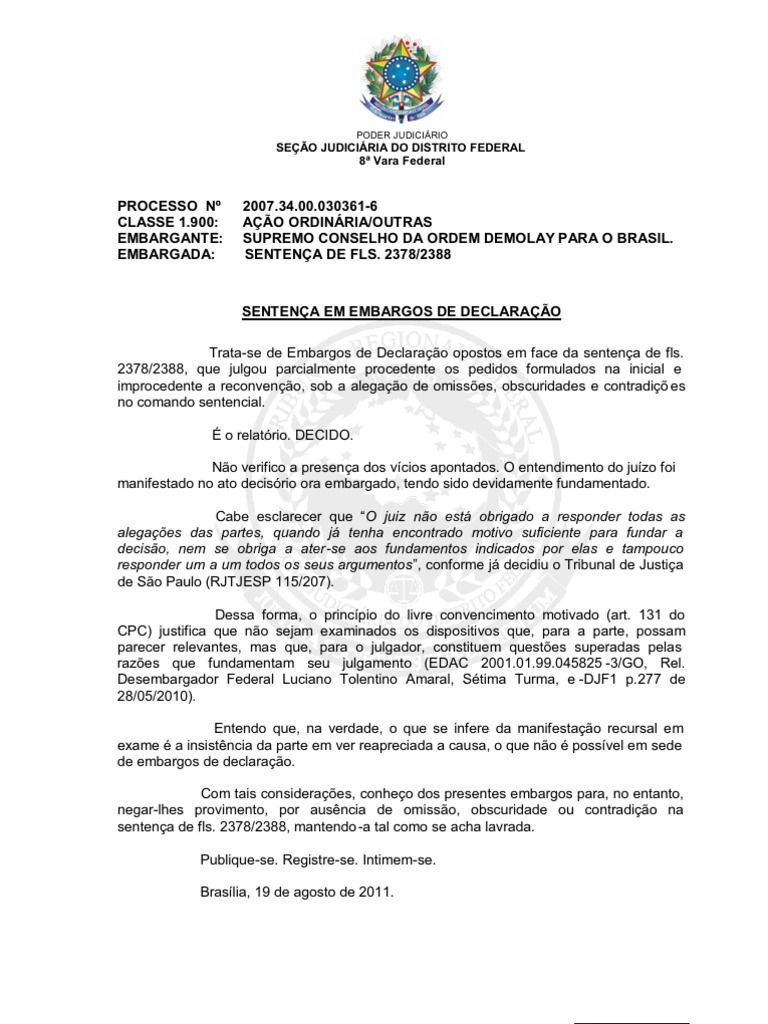 erros comuns ao apresentar embargos de declaração